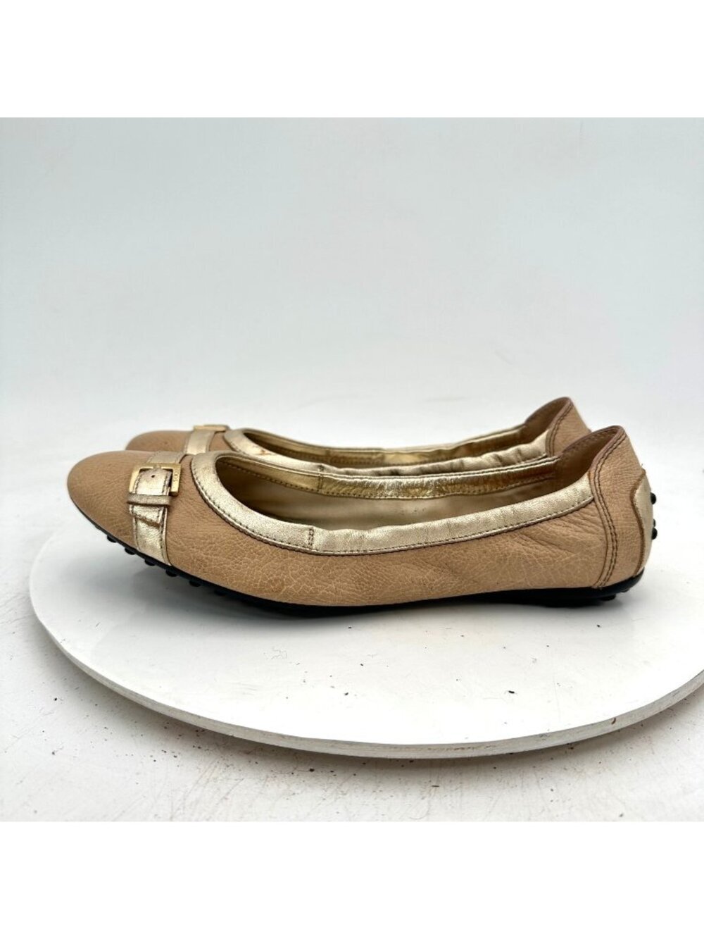 Tod's Women Size EU 36.5 US 6.5 Brown Leather Slip-On Ballet Flat Shoes